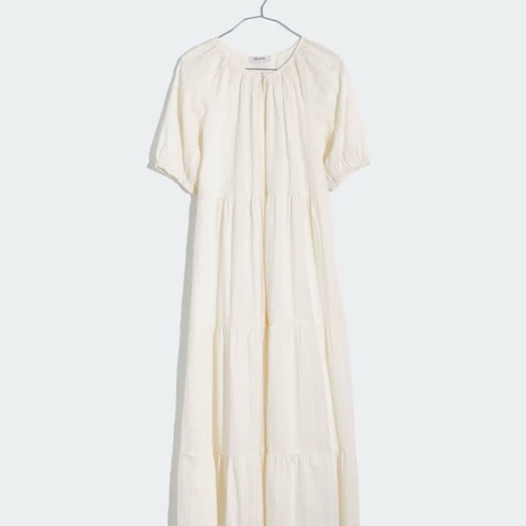 Madewell Dresses & Skirts - NWT Madewell Cream Dress Bubble Midi. New With Tag. Women’s Size Medium.